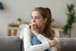 Young woman looking afar