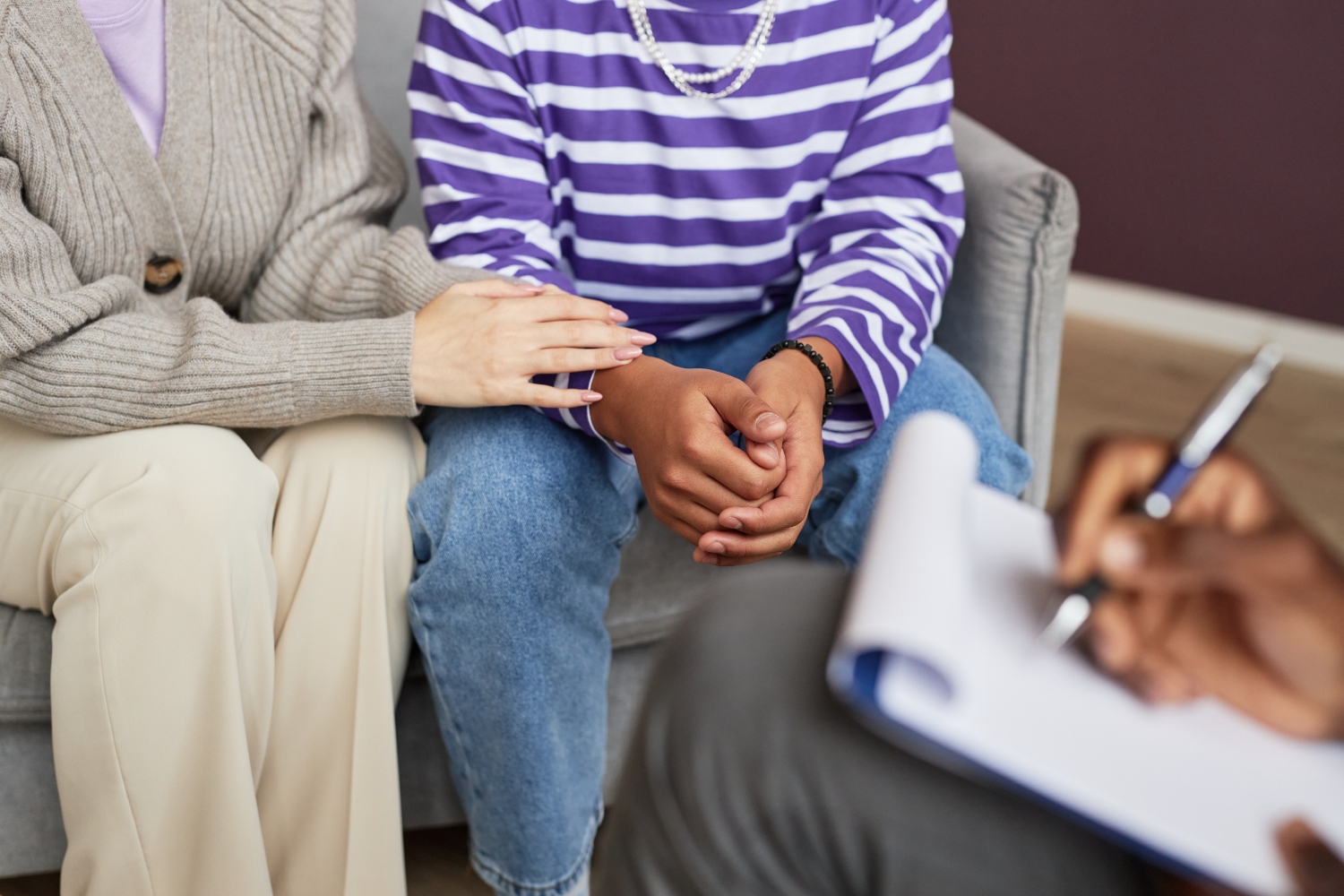 Teenage Son Visiting Adolescent Psychologist