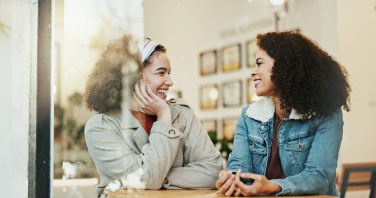 Women, friends spending time with each other at a cafe, concept of support and friendship